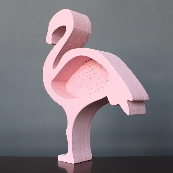 Фігурна коробка для квітів Фламінго